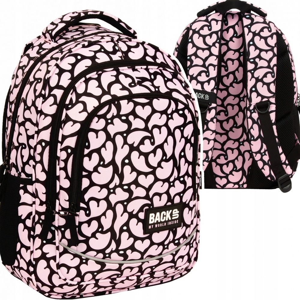 Školský batoh pre mládež BackUP 26 L - Pastelové srdcia, NUDE HEARTS
